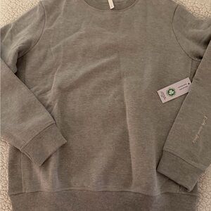 Gray Crewneck Embroidered Sweatshirt